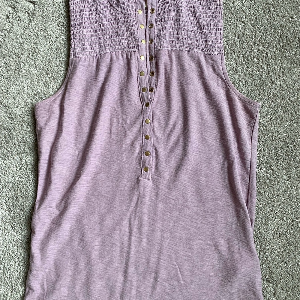Nation LTD Lavender Sleeveless Button Top